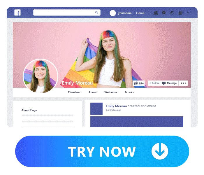 replace social media cover photos with pride-theme to celebrate pride month with PhotoDirector